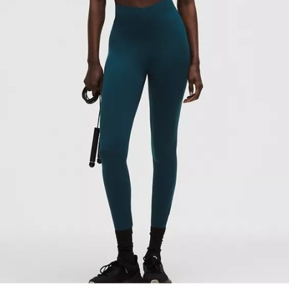 Lululemon Glow Up SHR Tight 25" Leggings Indochine Blue Teal NWT Size 8